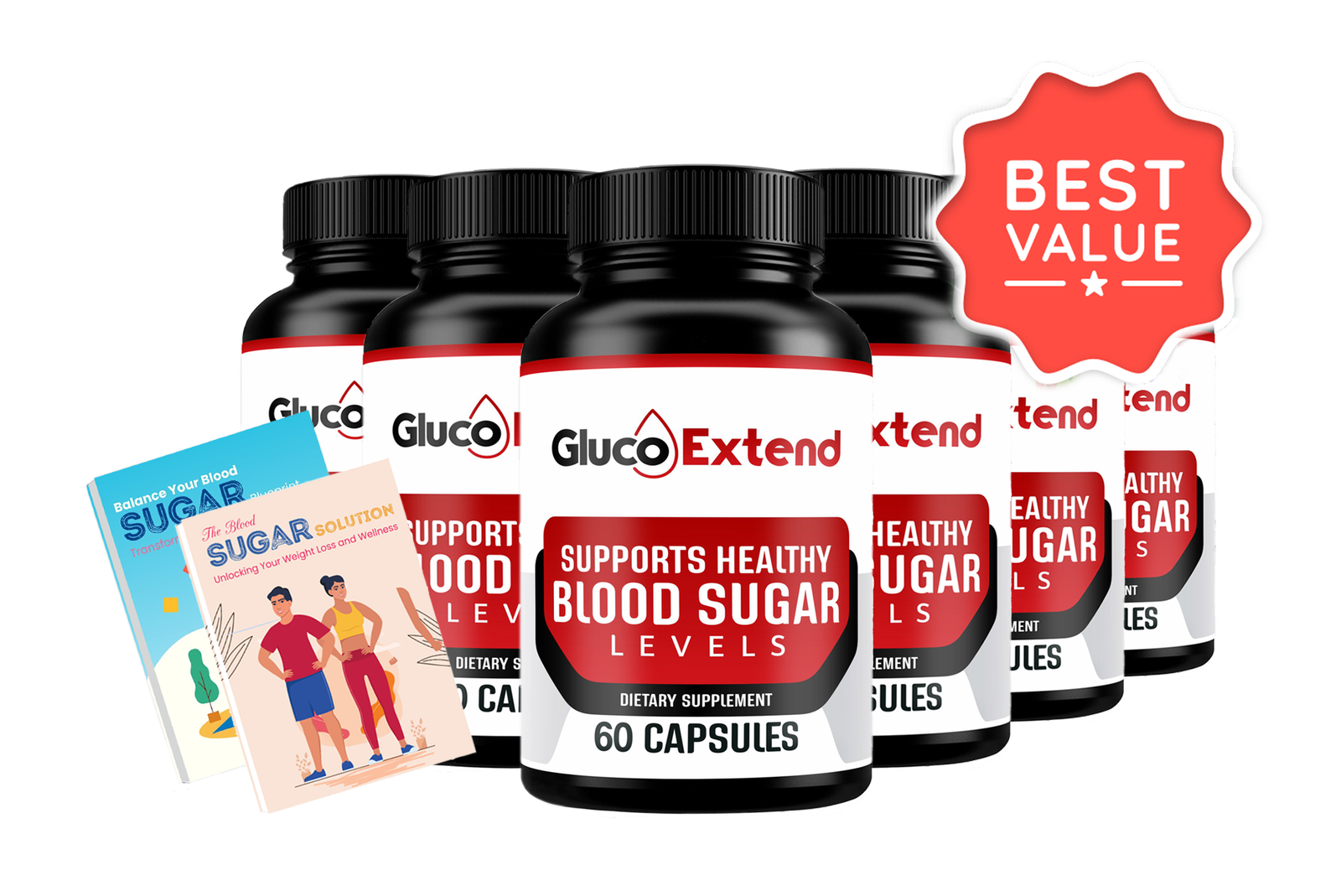 Gluco Extend six bottles plus bonus